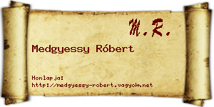 Medgyessy Róbert névjegykártya